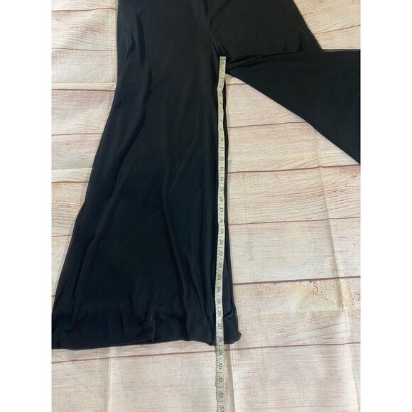 Vintage Cachet Women's Black Wide Leg Chiffon Pants - Large - Picture 4 of 11